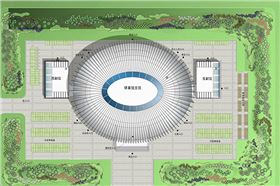 寶坻體育館總平面圖-正能量科技無電照明 寶坻體育館總平面圖-正能量科技無電照明
